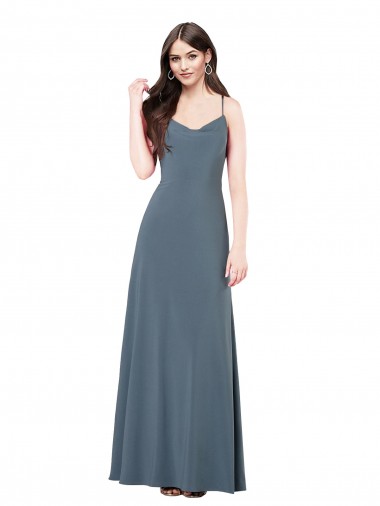 Classic Spandex Bridesmaid Dress / Prom Dress with Scoop Neckline for Sale